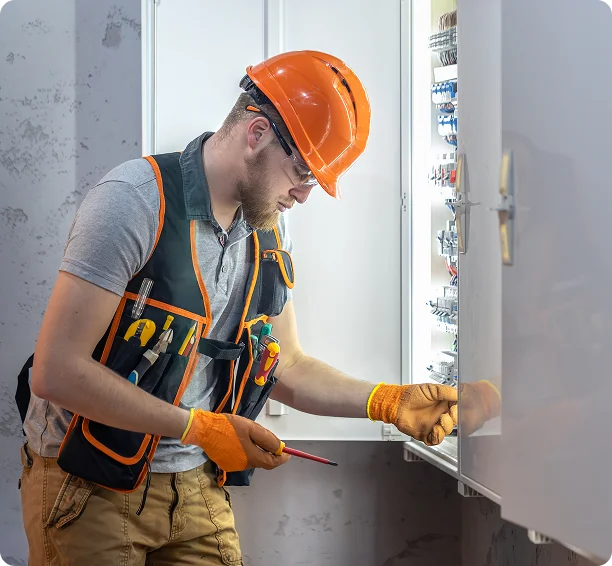 male-electrician-working